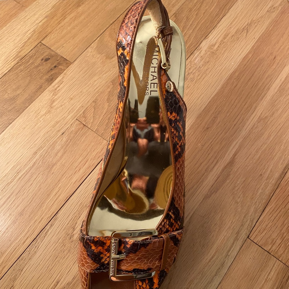 Michael Kors Python Heels Worn Once!! Like New. B… - image 3